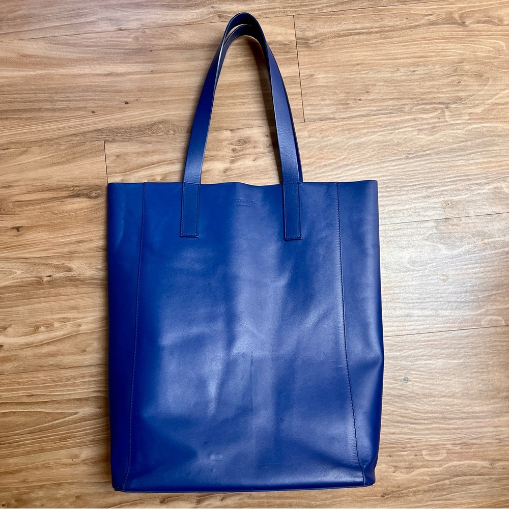 Everlane Blue Leather Tote Bag